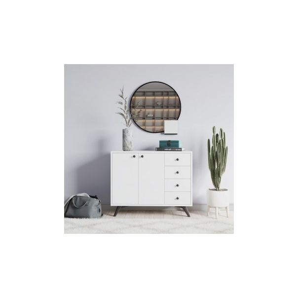 HANAH HOME Komoda za dnevnu sobu Waga, bela - 174146