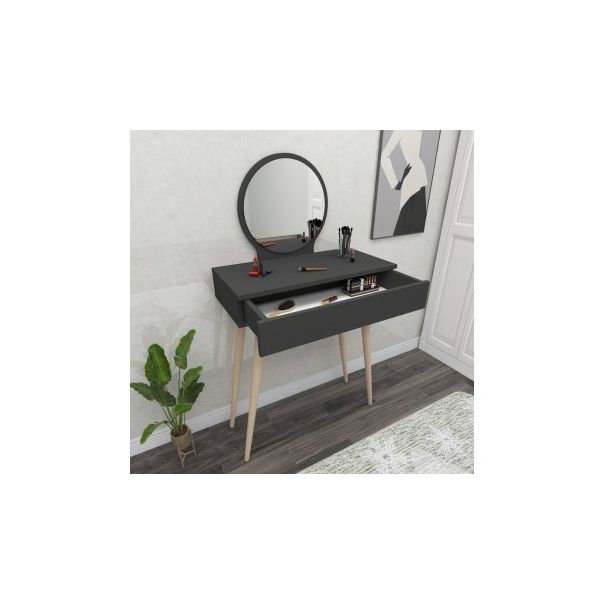 HANAH HOME Sto za šminkanje Siena, antracit - 174216