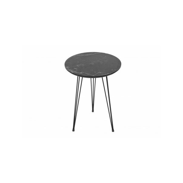 HANAH HOME Set klub stolova Siyah Mermer, crna - 174244