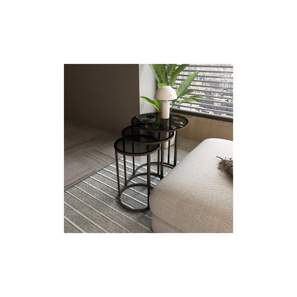 HANAH HOME Set klub stolova Alya, crna - 174255