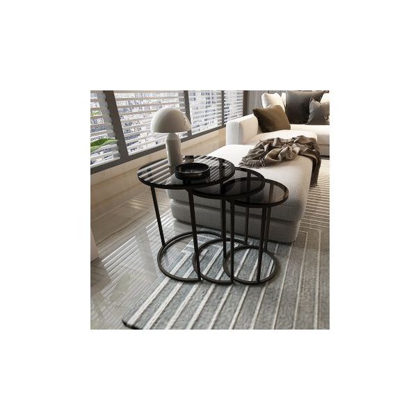 HANAH HOME Set klub stolova Alya, crna - 174255