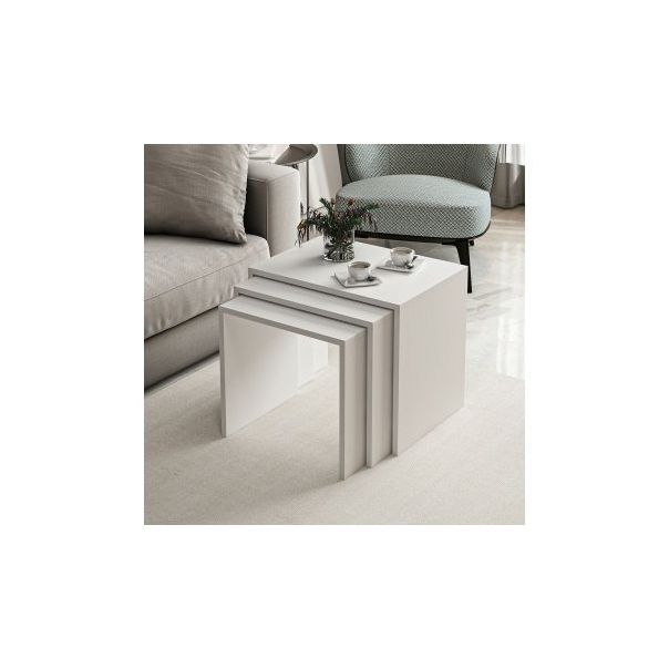 HANAH HOME Set klub stolova 3/1 Alya, bela - 174257