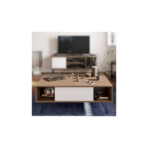 HANAH HOME Sto za dnevnu sobu Mistico Walnut White 2 - 174284