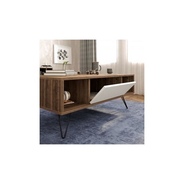 HANAH HOME Sto za dnevnu sobu Mistico Walnut White 2 - 174284