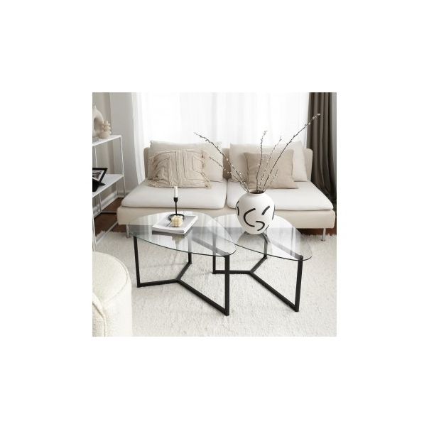 HANAH HOME Set klub stolova Bellisimo, crna - 174310