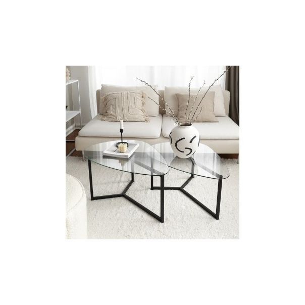 HANAH HOME Set klub stolova Bellisimo, crna - 174310
