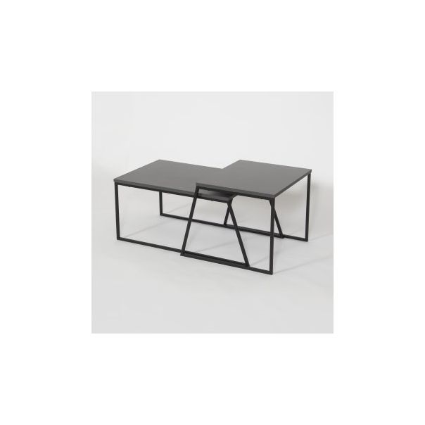 HANAH HOME Set klub stolova Pal Orta Sehpa, antracit - 174311