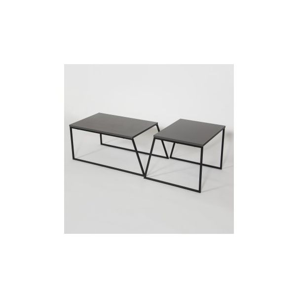 HANAH HOME Set klub stolova Pal Orta Sehpa, antracit - 174311