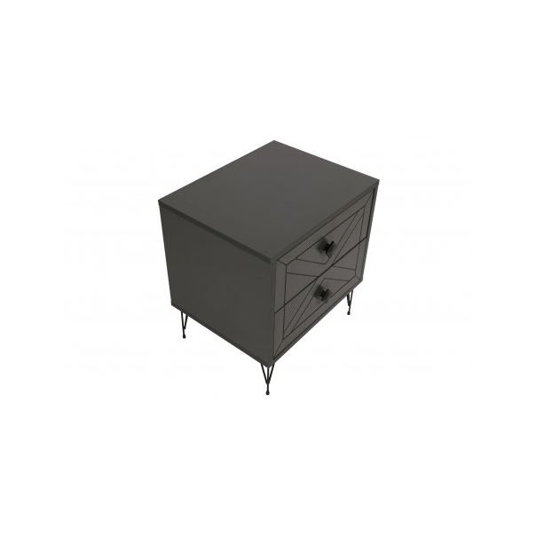 HANAH HOME Noćni ormarić Luna, antracit - 174381