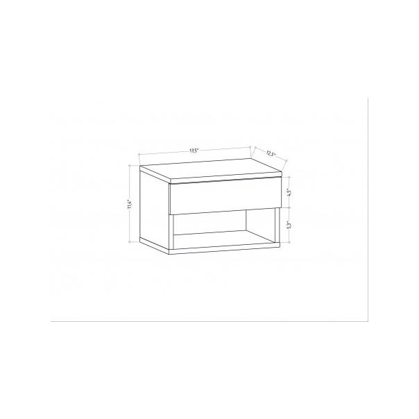 HANAH HOME Zidni noćni ormarić Jamot, antracit - 174410