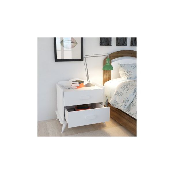 HANAH HOME Noćni ormarić Andaz, bela - 174435