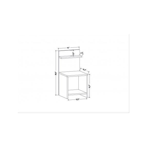 HANAH HOME Noćni ormarić Ullman, krem - 174440