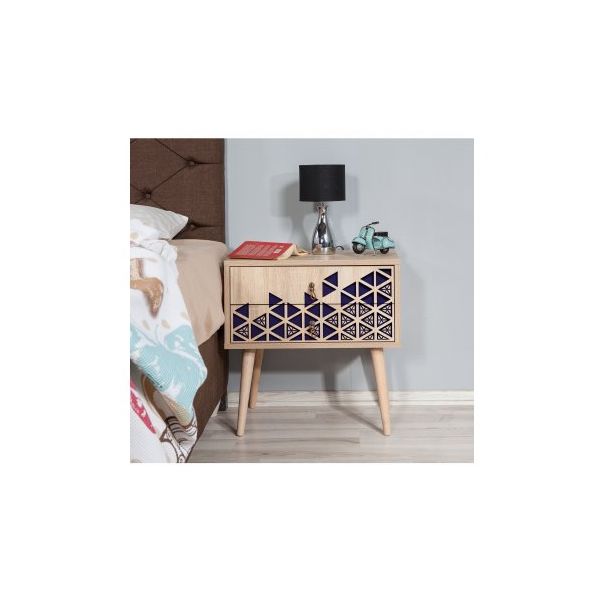 HANAH HOME Noćni ormarić Two 123, krem - 174443