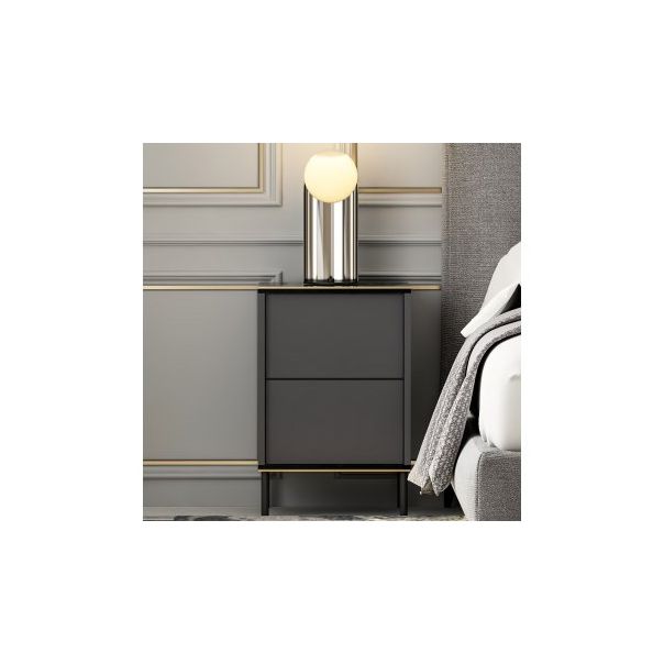 HANAH HOME Noćni ormarić Imaj, antracit - 174444