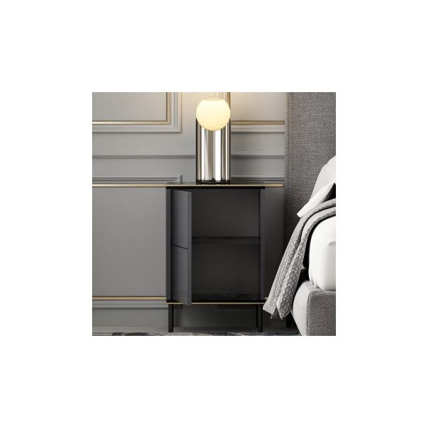 HANAH HOME Noćni ormarić Imaj, antracit - 174444