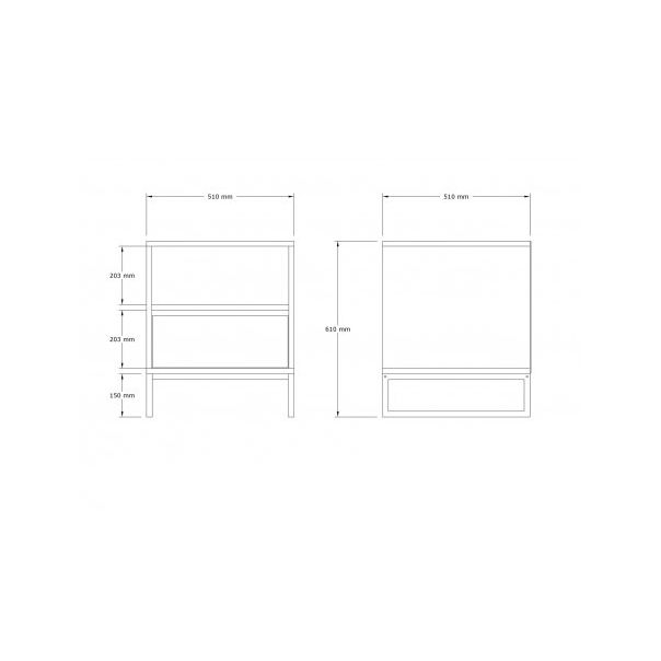 HANAH HOME Noćni ormarić Lindau, bela - 174445