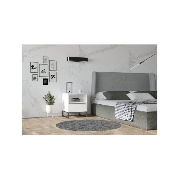 HANAH HOME Noćni ormarić Lindau, bela - 174445