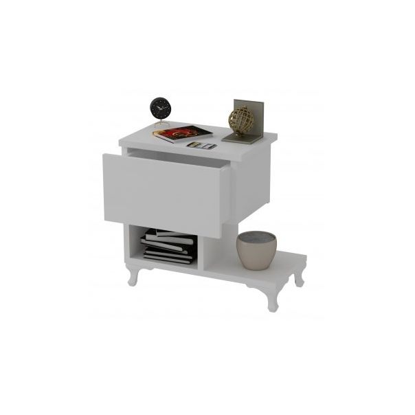 HANAH HOME Noćni ormarić Cast, bela - 174462