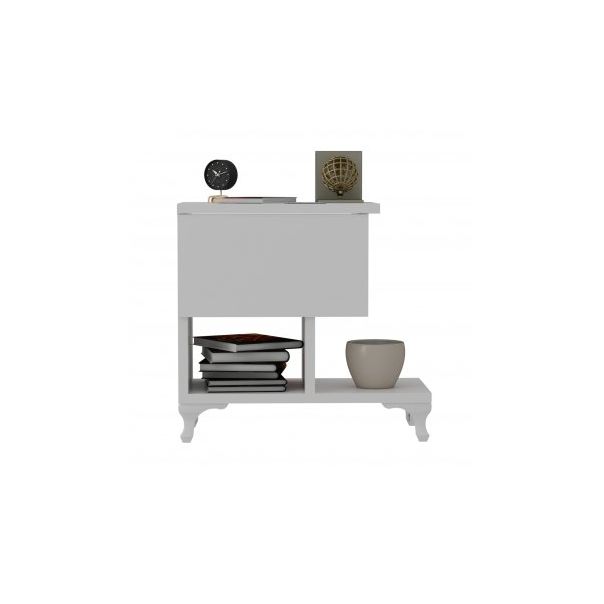 HANAH HOME Noćni ormarić Cast, bela - 174462