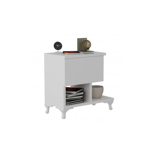 HANAH HOME Noćni ormarić Cast, bela - 174462