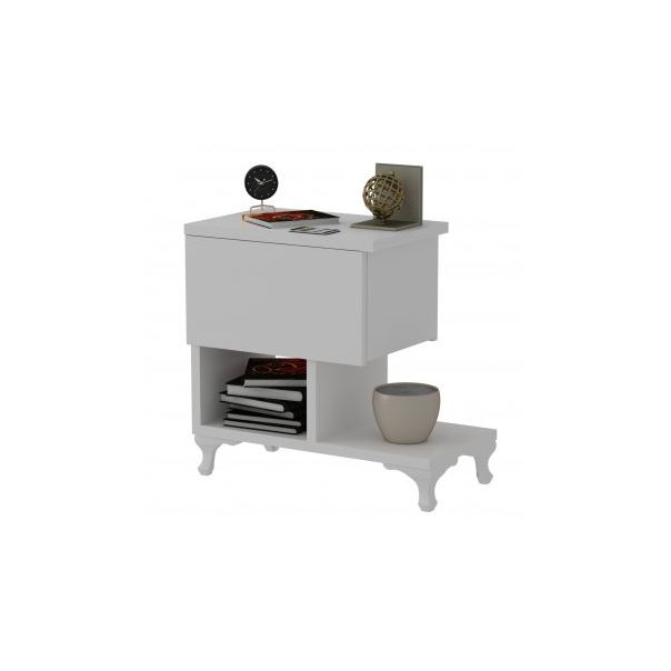 HANAH HOME Noćni ormarić Cast, bela - 174462