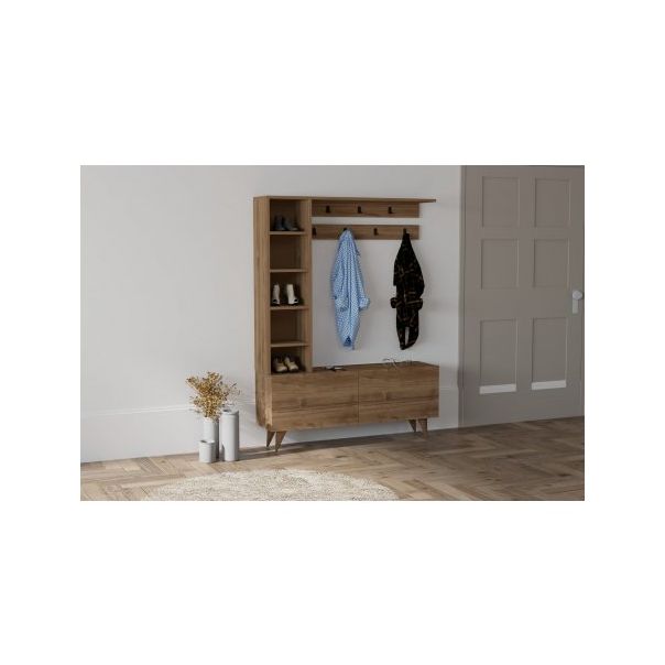 HANAH HOME Ormar za predsoblje sa čivilukom Hale, braon - 174491