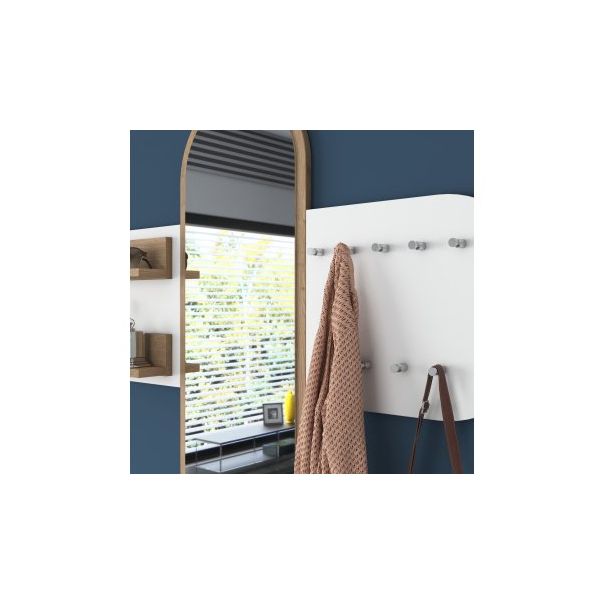 HANAH HOME Čiviluk sa ogledalom P3 - 2445, bela/krem - 174494