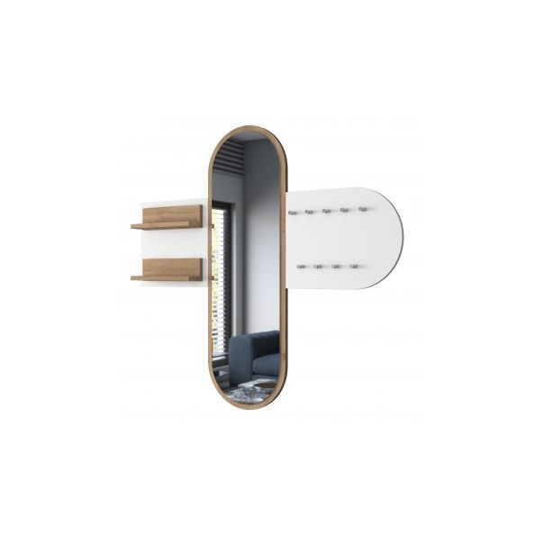 HANAH HOME Čiviluk sa ogledalom P3 - 2445, bela/krem - 174494