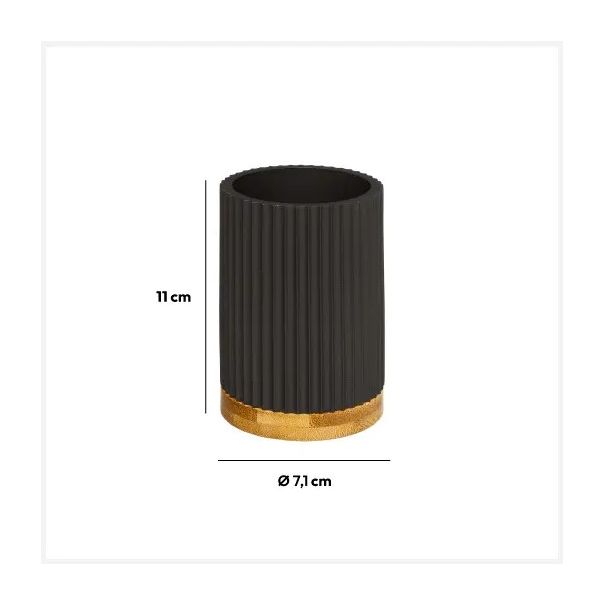 FIVE Čaša za četkice Modern 7.1x11cm, crna - 174541B