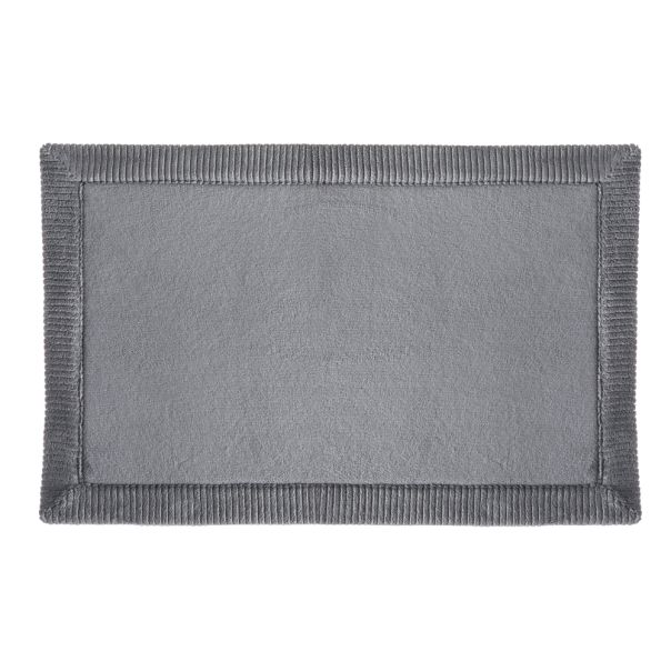 FIVE Prostirka za kupatilo modern 80x50cm poliester/pu/pvc siva - 174561A