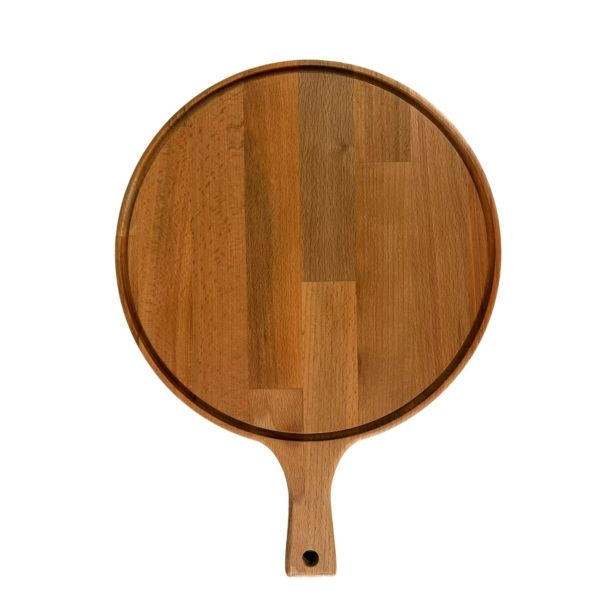 ARBOREA Okrugla daska sa kanalom i drškom za serviranje, drvena, fi 40 cm - OKD-40