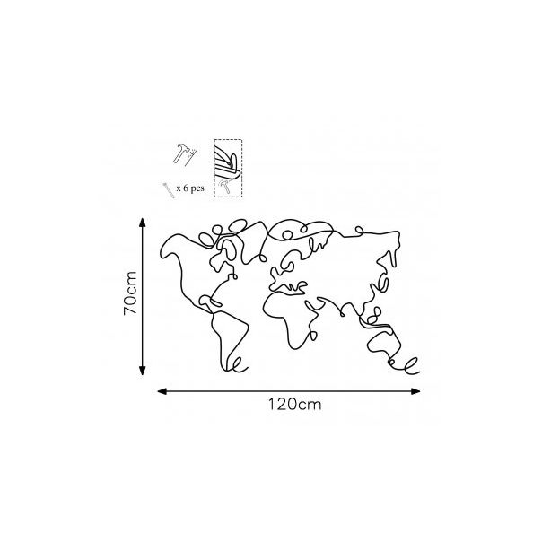 WALLXPERT Zidna dekoracija World Map 1 - 174773