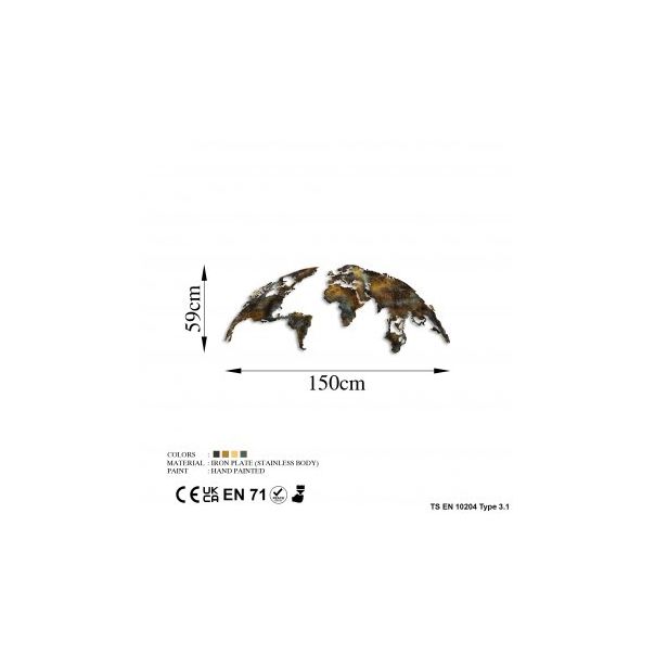 WALLXPERT Zidna dekoracija World Map Medium 3 - 174815