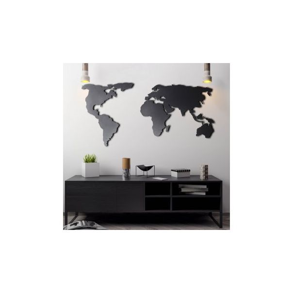 WALLXPERT Zidna dekoracija World map silhouette - 174842
