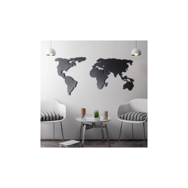 WALLXPERT Zidna dekoracija World map silhouette - 174842