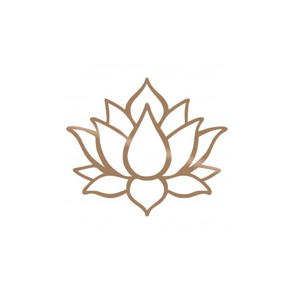 WALLXPERT Zidna dekoracija Lotus Flower 1 Copper - 174845