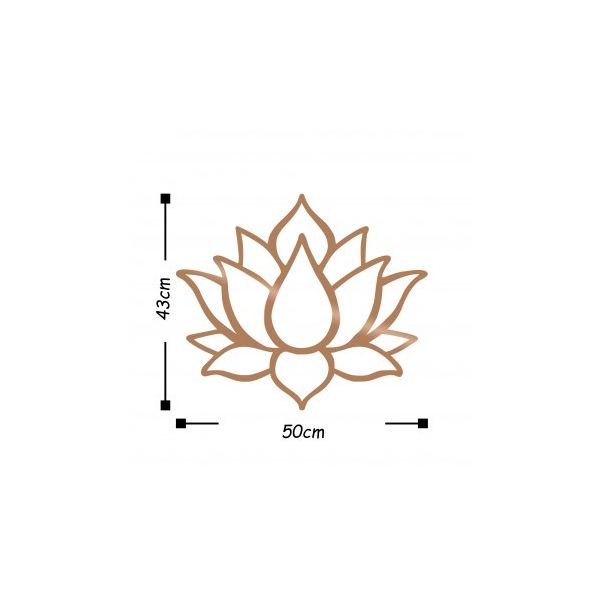 WALLXPERT Zidna dekoracija Lotus Flower 1 Copper - 174845