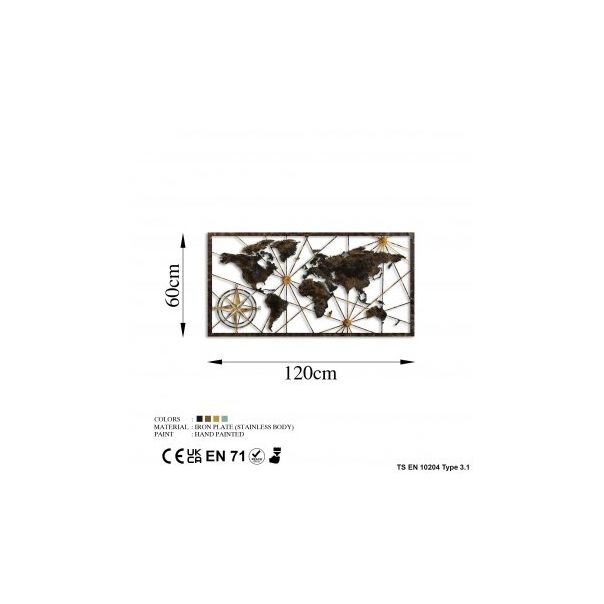 WALLXPERT Zidna dekoracija World Map Large 1 - 174898