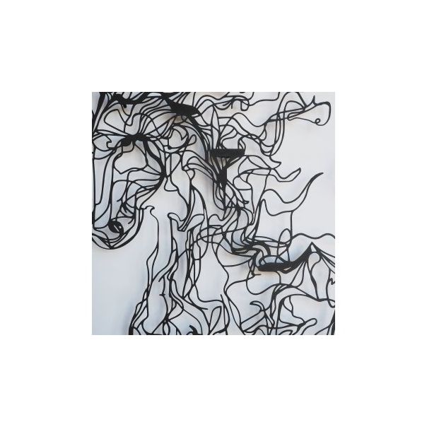 WALLXPERT Zidna dekoracija Metal Horse Line Art APT724 - 174958