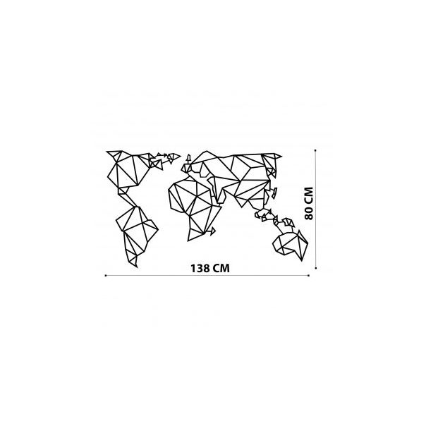 WALLXPERT Zidna dekoracija World Map Metal Decor 4 - 174994