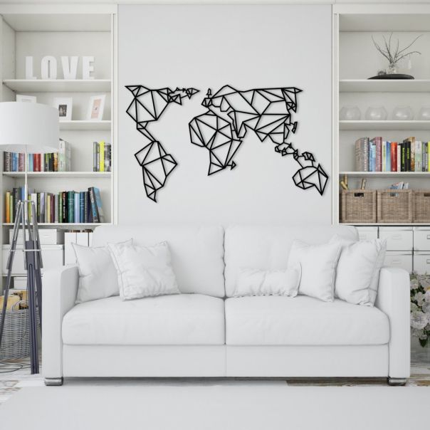 WALLXPERT Zidna dekoracija World Map Metal Decor 4 - 174994