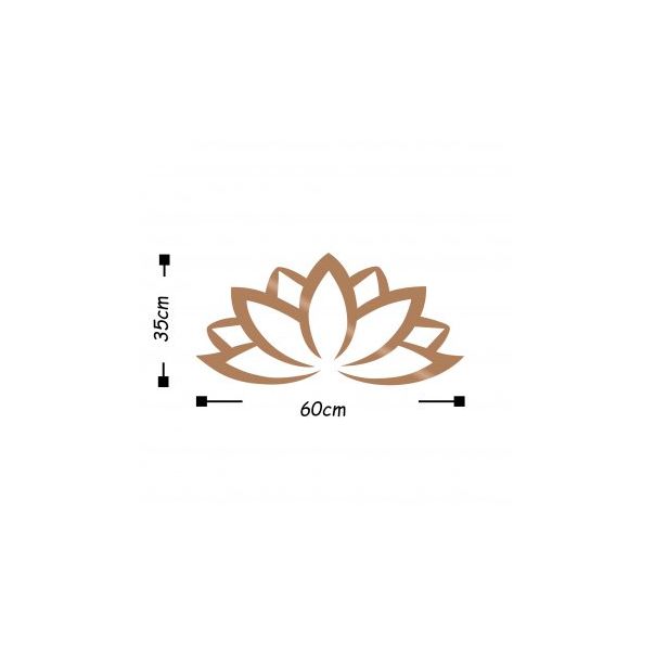 WALLXPERT Zidna dekoracija Lotus Flower 2 Copper - 175030