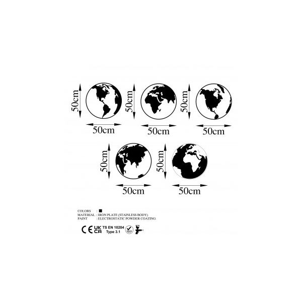 WALLXPERT Zidna dekoracija World Map 2 1 - 175043