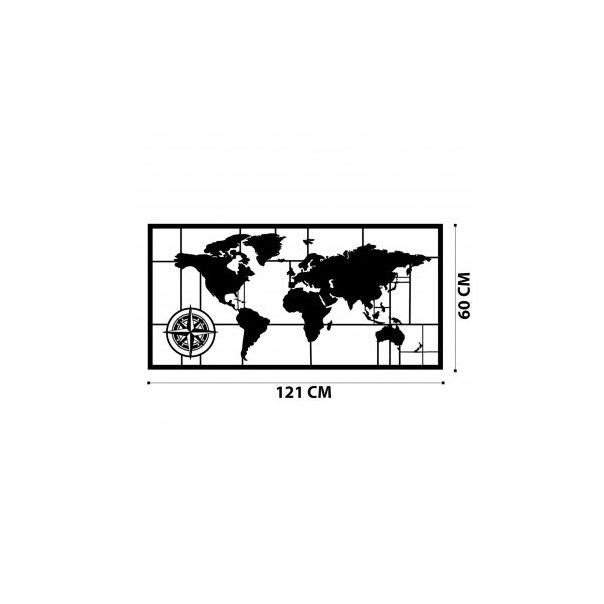 WALLXPERT Zidna dekoracija World Map Metal Decor 7 - 175073