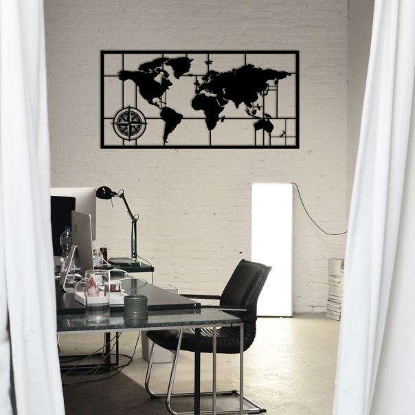 WALLXPERT Zidna dekoracija World Map Metal Decor 7 - 175073