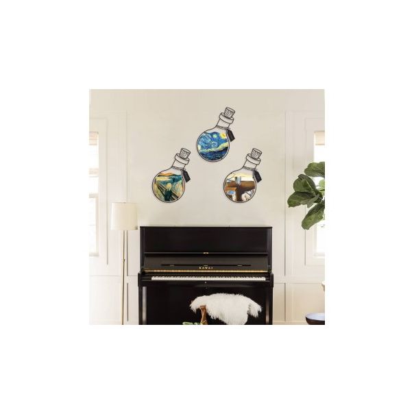 WALLXPERT Zidna dekoracija Art Potion Set of 3 Metal Wall Art APT710 - 175121