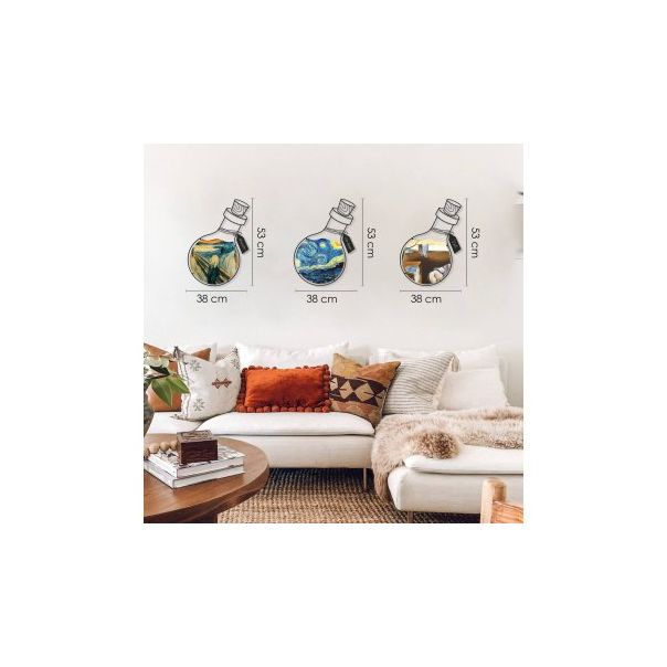 WALLXPERT Zidna dekoracija Art Potion Set of 3 Metal Wall Art APT710 - 175121