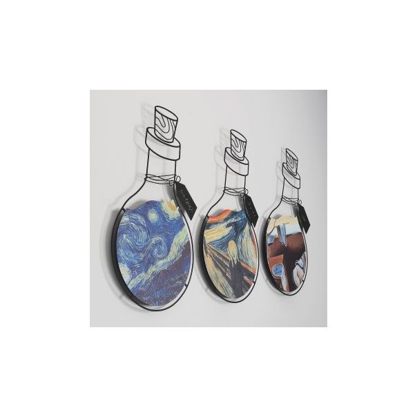 WALLXPERT Zidna dekoracija Art Potion Set of 3 Metal Wall Art APT710 - 175121