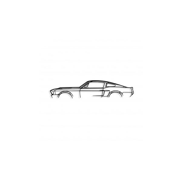 WALLXPERT Zidna dekoracija 1967 Ford Mustang Shelby GT500 Silhouette - 175134