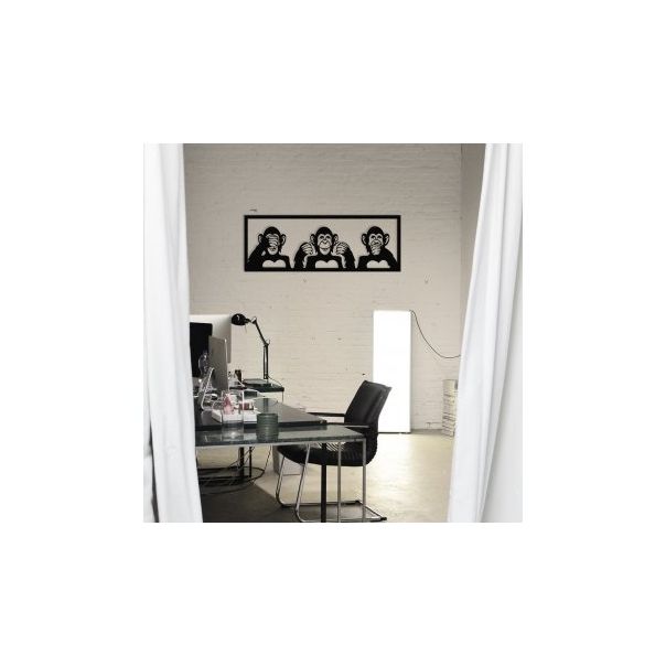WALLXPERT Zidna dekoracija Three Monkeys L - 175154